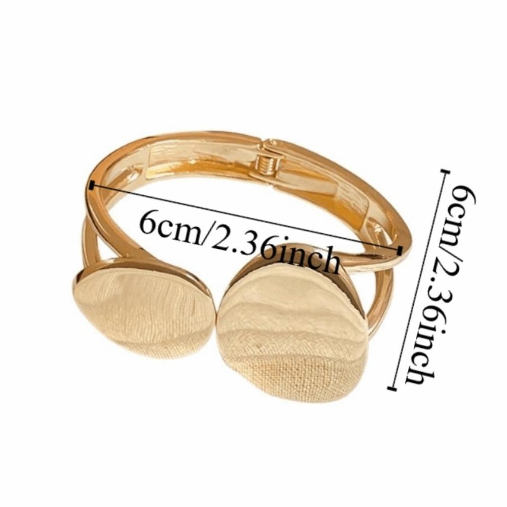 Vintage Exaggerated Punk Bangle Smooth Metal Geometric Bangle Daily Metal Bracelet Party Jewelry