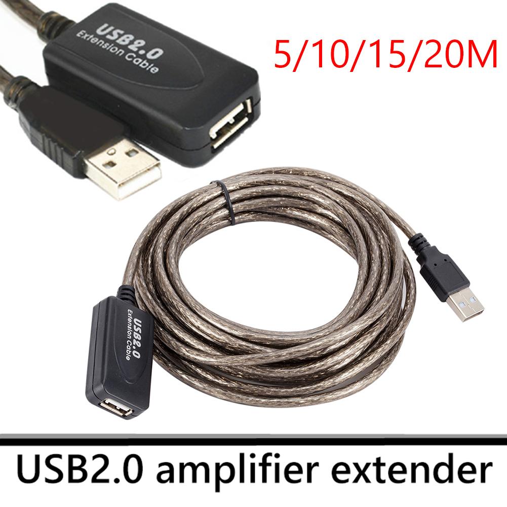 5/10/15/20m USB 2.0 Extension Cable Male To Female Active Repeater Wireless Network Card Extender Cable Cord USB Adapter