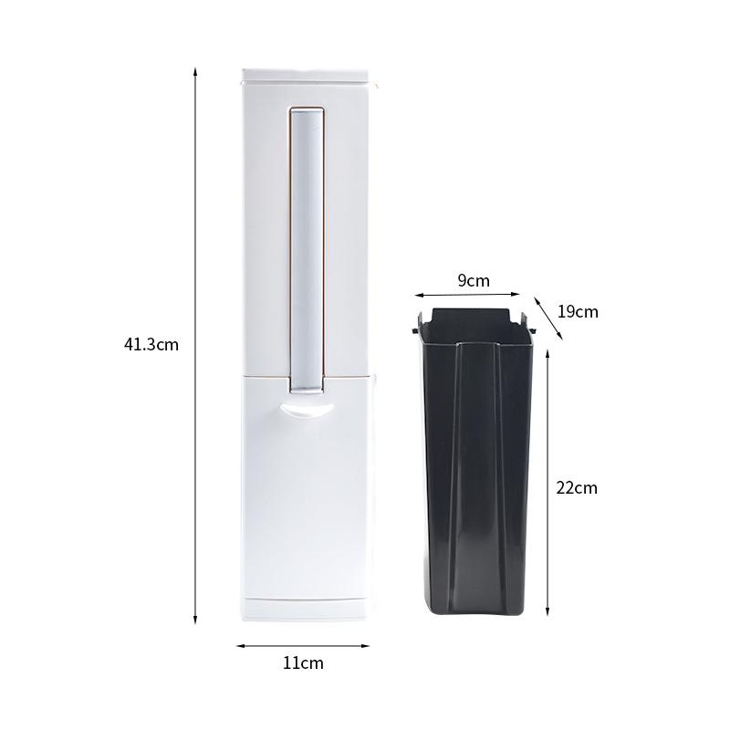 Узкий мусорный бак, набор туалетных щеток, пластиковая мусорная корзина для ванной комнаты, кухонное ведро для мусора, мусорное ведро, бытовые чистящие средства