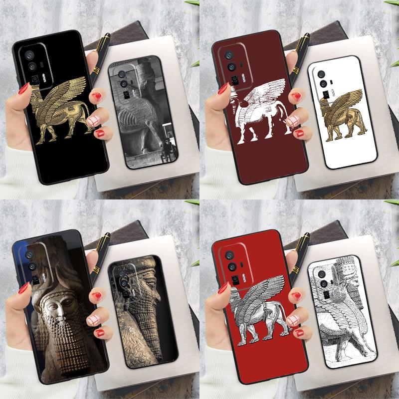 Lamassu Assyrian Winged Lion Case For Xiaomi 14T Pro 13T 12T 11T 13 14 Ultra POCO X6 F6 Pro M6 X3 X5 M5s F3 F5 Cover