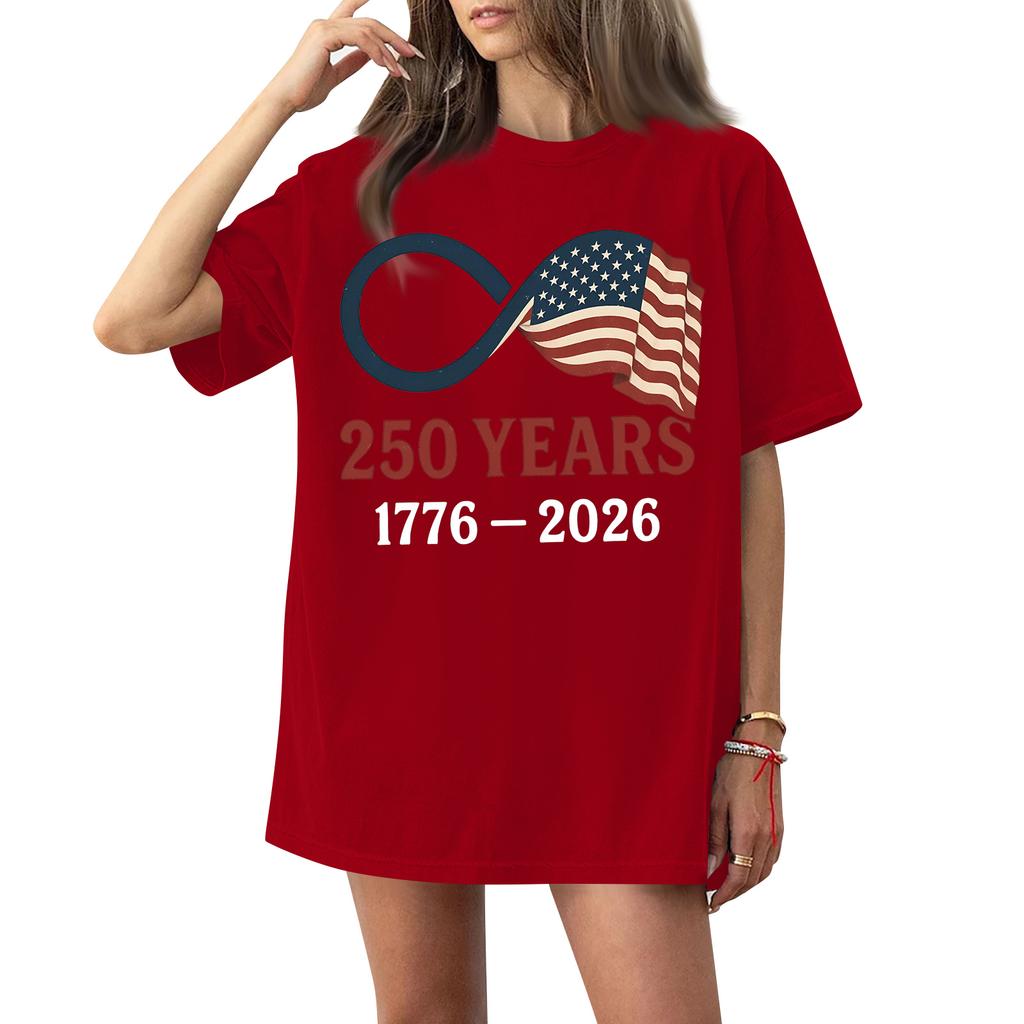 Женская футболка с круглым вырезом и короткими рукавами с принтом