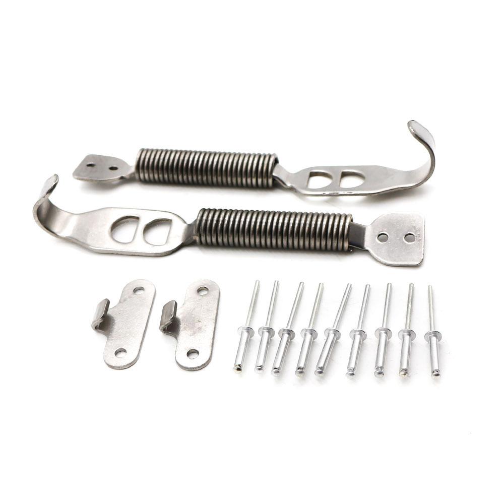 Stainless Steel Car Racing Mount Bonnet Hook Pin Lock Latch Spring Fastener Kit