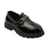 Korean Style 2023 Black Leather Shoes for Kids: Autumn Soft Sole Boys' and Girls' School Performance Footwear