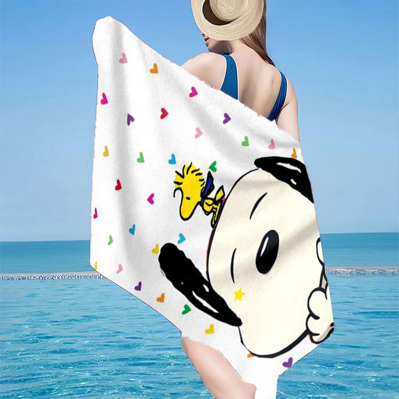 Snoo-dog Heart Background Beach Towel, Super Soft Microfiber, Gift for Her/Him, Birthday, for Pool, Beach, Travel, Home Decor Fan gifts