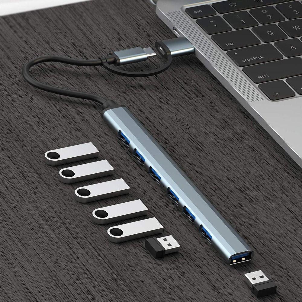 Splitter Type-C HUB High Speed Docking Station Hard Drive 2-in-1 USB 3.0 Expander Laptop PC