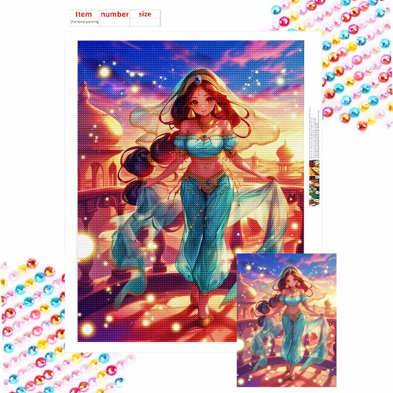 Disney Diamond Paint Art Kit Arabian Princess Mosaic Painting Diamond Art Home Room Decor Gift