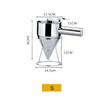 Kitchen Baking Tool Takoyaki Making Stainless Steel Funnel Dispenser with Holder Cupcake Octopus Balls Batter Baker Cooking Tool