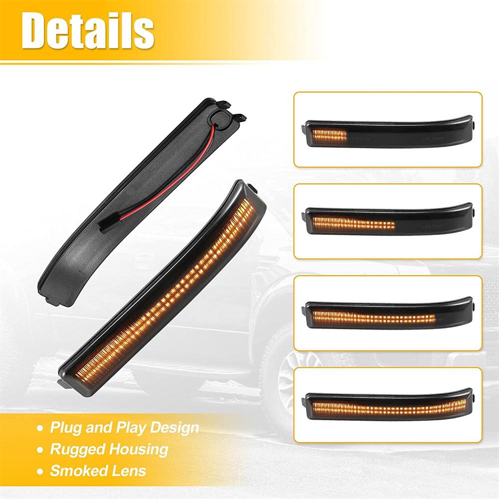 2x Dynamic Sequential LED Side Mirror Turn Signal Light For Ford 2009-2014 F-150