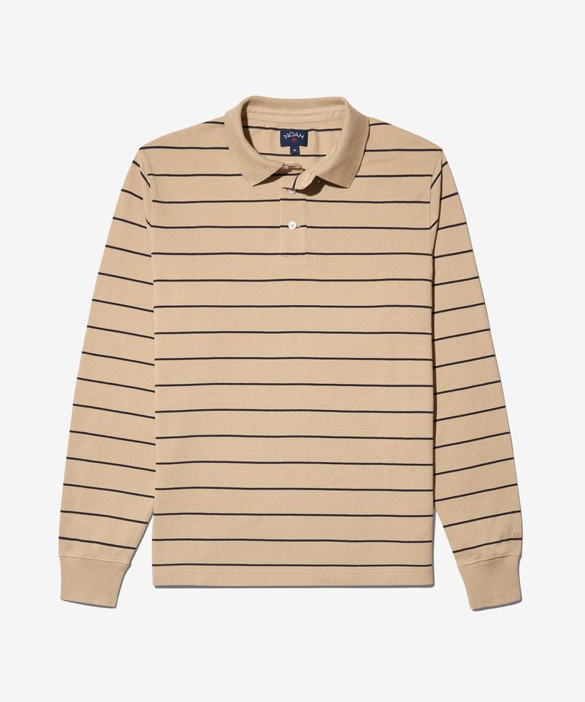 Noa (U) Long Sleeve Pique Polo Khaki