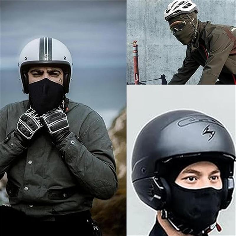 Эластичный велосипедный капюшон, зимняя термозащитная мотоциклетная лыжная маска, балаклава, защитная маска для лица, шапка-чепец
