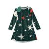 Christmas Day Girls' Long Sleeve Dress - Color Pocket Dress