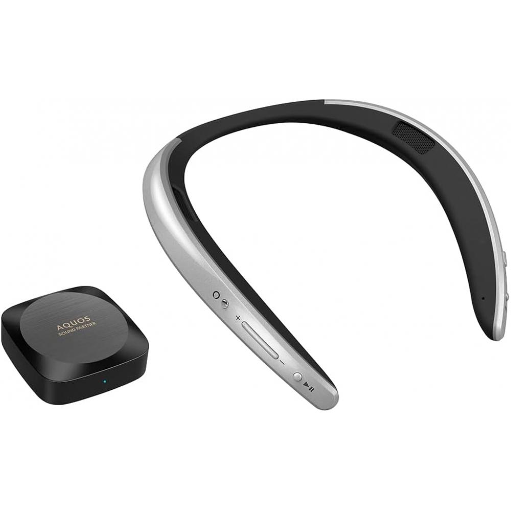 Sharp Welable Neck Speaker An Sc1 S aquoS Sound Partner Amazon Alexa Bluetooth Waterproof For Life  Silver