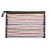 Color Rainbow Color Nylon Cosmetic Stationery Zipper Pencil Case Grid Mesh Pen Bag Cosmetic Storage