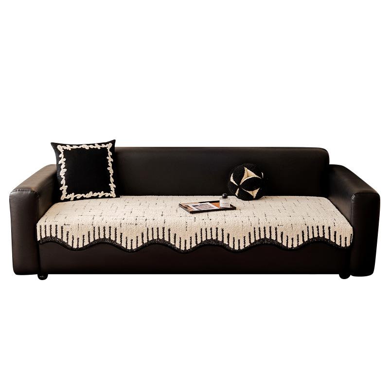 Special-Shaped Sofa Cushion Plush Thickened Non-Slip Autumn And Winter New High-End Irregular Straight Seat Cushion Cover Cloth