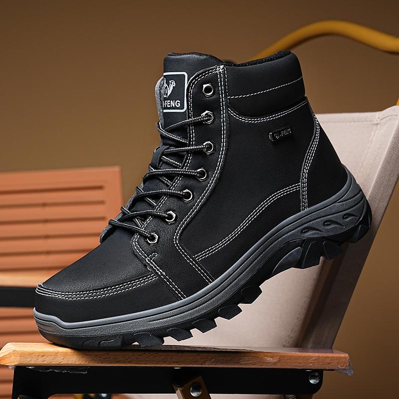 Мужские треккинговые ботинки с высоким верхом, толстой нескользящей подошвой и защитой от проколов, походные ботинки для кемпинга, удобные, устойчивые, уличные кроссовки для хайкинга, мужские