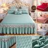 Европейская кружевная юбка-кровать, стеганое покрывало для принцессы, 6 цветов, полный/королевский/королевский размер, мягкое и удобное постельное белье