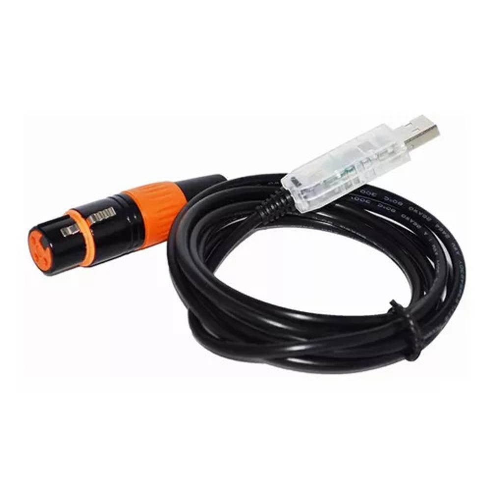 USB Male to XLR 3 Pin Female Adapter Cable USB  512 Interface Adapter Cable with Built-in FTDI Chip   Module Signal for Control Stage Lighting E