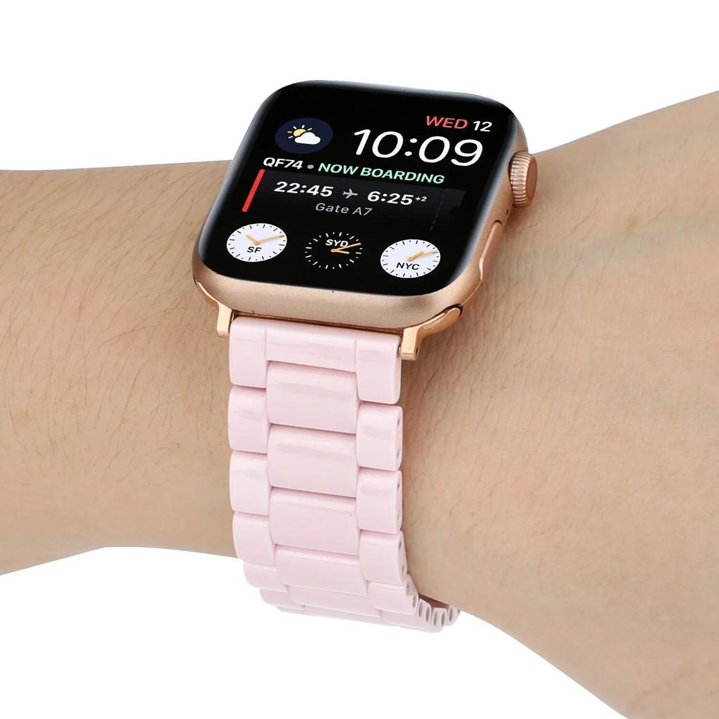 Керамический ремешок для Apple Watch Band 44 мм, 40 мм, 42 мм, 38 мм, аксессуары, браслет с пряжкой-бабочкой для iWatch series 6 se 5 4 3, петля