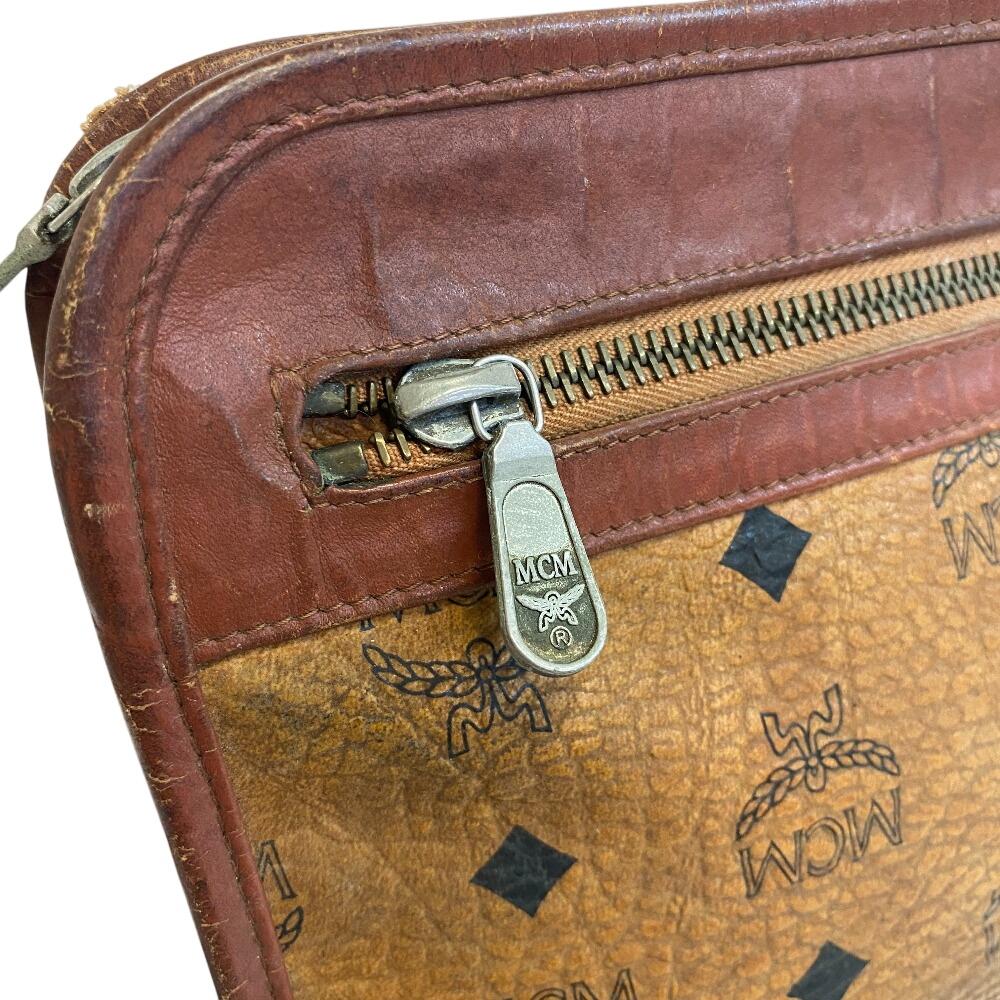 MCM Клатч кошелек кожаная деловая сумка бежевая кожа мужская Б/У