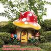 Cute 8.5cm*10cm Mushroom House Miniature Resin Ornament Fairy Garden Flower Potted Plant Craft Home Decor