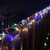 Ambient Lighting Courtyard Decorative LED Tube Lights, Rainbow Tube Copper-wire Lights, Solar-powered Christmas Holiday Decorations