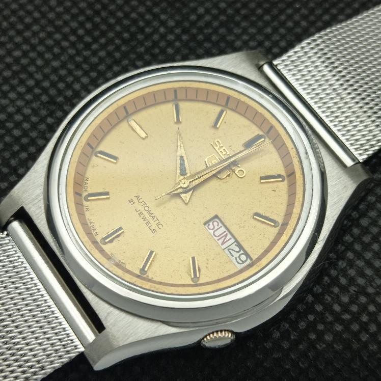 USED VINTAGE SEIKO 5 AUTOMATIC 7019A JAPAN MENS ORIGINAL DIAL WATCH A413520-2 SKU621b-a413520
