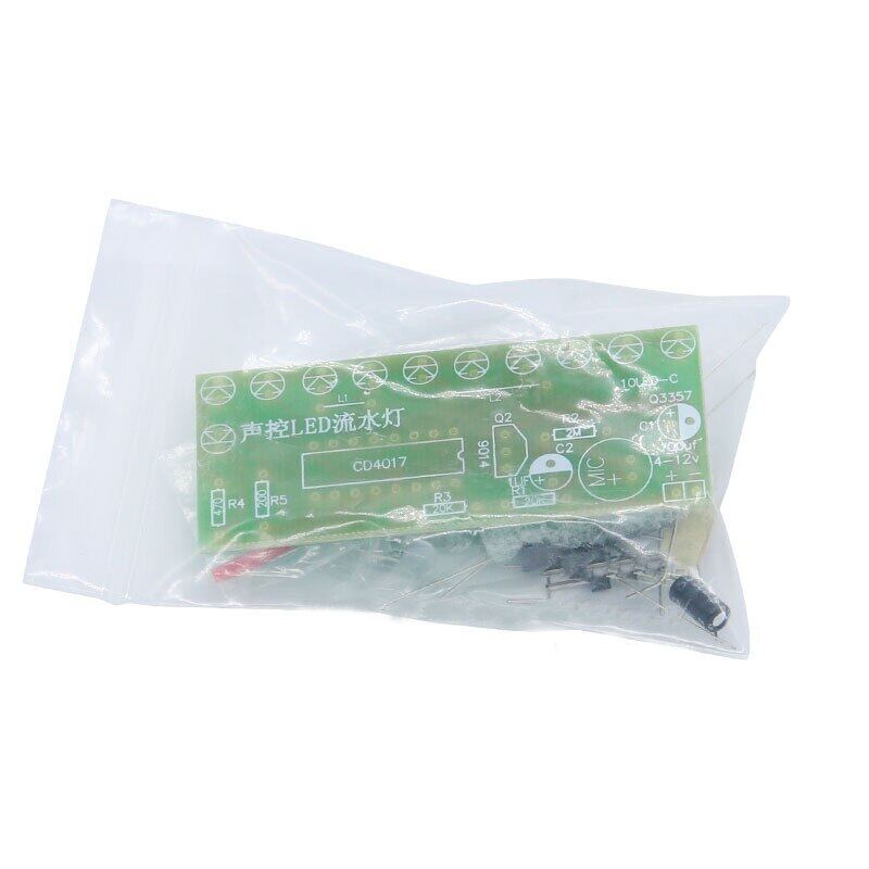 Светодиодный водяной светильник с голосовой активацией, комплект CD4017, управление фонарем, забавное электронное производство, обучение, модуль электронного комплекта «сделай сам»