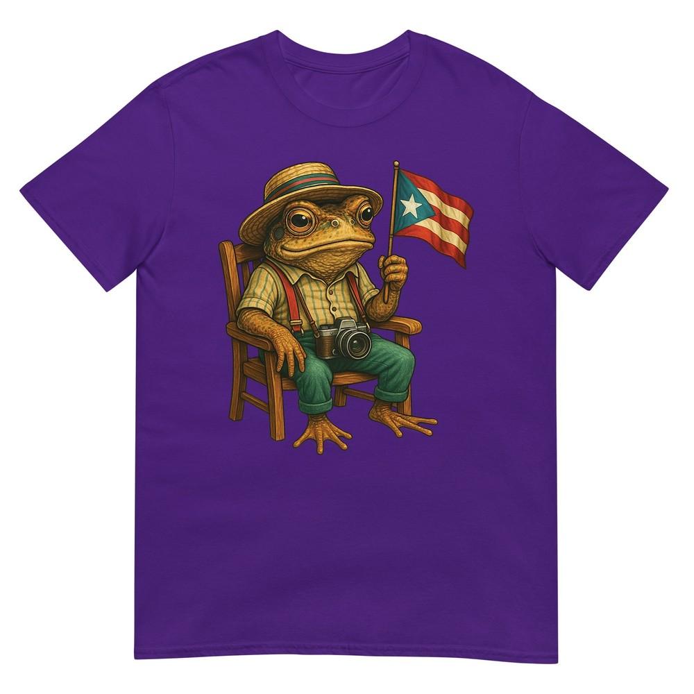 Funny Coqui Frog Puerto Rico Flag Taino Boricua Hispanic TShirt