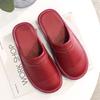 Couples Simple Leather Slippers Men Home Spring Shoes 2024 Trend Flat Precision Stitching Man Slippers Indoor Leather Shoes