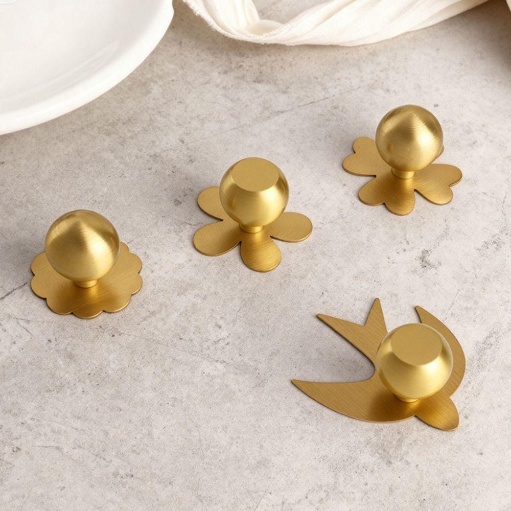 with Backplate Cabinet Pull Brass Cupboard Decorative Knob Modern Door Handle Cabinet Decoration