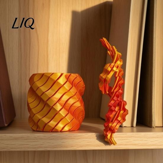 Телескопическая Растягивающаяся Игрушка 3D Печатная Расширяющаяся Волна Скульптура Игрушка-Спиннер, Выдвижная Настольная для Визуального Привлекательного Украшения Офис Дом,