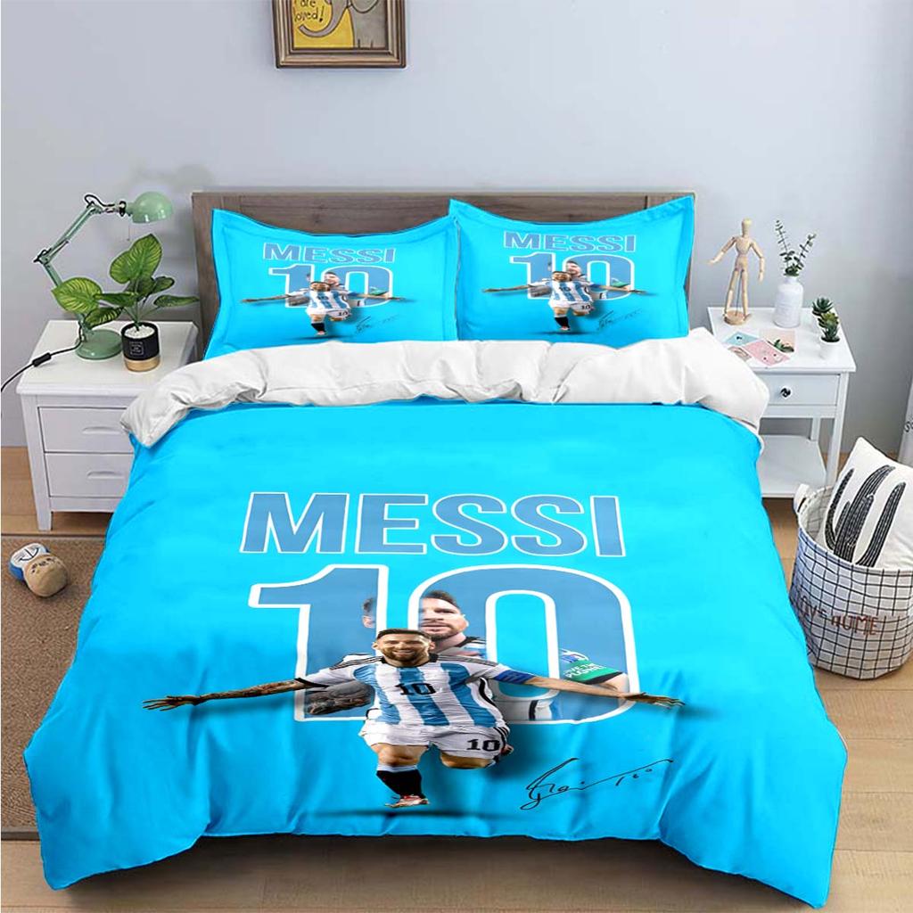 Fashionfootball Star RRonaldo Printing Bedding Set Duvet Cover Comforter Bed Youth Kids Girl Boys Luxury Birthday Gift