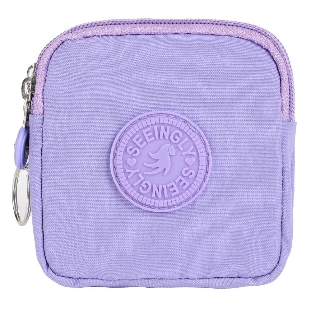 Waterproof Short Zipper Coin Purse Nylon Simple Storage Bag Portable Double-layer Wallet  Outdoor