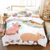 Kawaii Capybaras Bedding Collection Single Twin Full Queen King Size Bed Collection Aldult Kid Bedroom Duvetcover Collections 3D Bed Cover Set