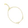 S925 Sterling Silver Plated 14K Gold Bracelet Women's Love Heart-shaped Bracelet with Simple, Exquisite and Versatile Design