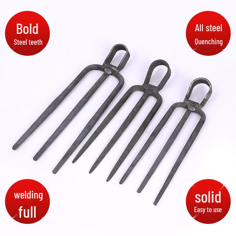 Садовая вилка и мотыга из марганцевой стали, устойчивой к ржавчине: 2, 3 и 4 зубца для копания, рыхления почвы и рекультивации земель