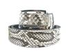 PELGIO Premium Python Leather Belt with Natural and Holes, Color, Auto-Stop