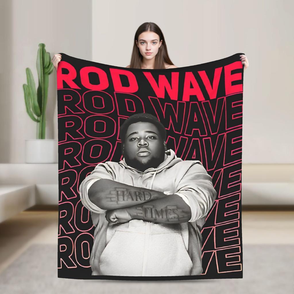 Rapper rod wave Blanket Decorative Flannel Bedding Throws For Couch Bed Super Warm Custom Quality Bedspread Gift