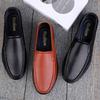 Большой размер Обувь Doudou мягкая подошва дышащая повседневная лоферы кожаная обувь осень деловая мужская обувь модная ленивая обувь