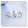 BAMOER 925 Sterling Silver Simple Twisted Ring Fashion Everyday Wear For Women Birthday Gifts Fine Jewelry