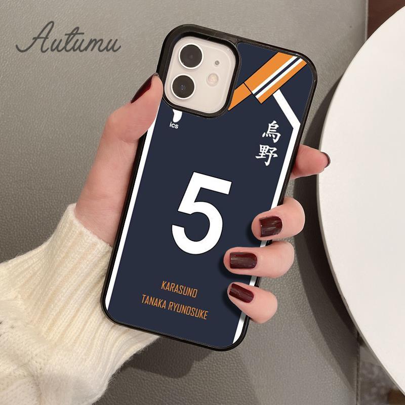 Хайкюу!!Чехол для телефона Karasuno Team Uniform для iPhone 11 12 13 14 Pro Max mini XR XS SE 2020 7 8 Plus Samsung S21 S22 shell