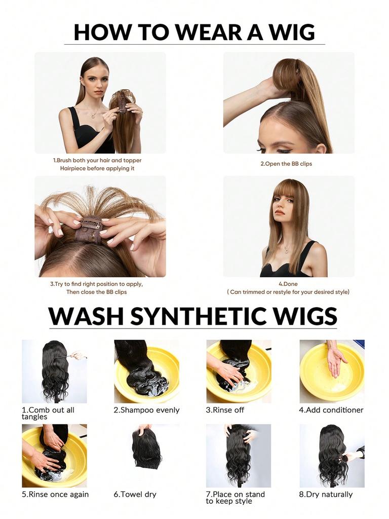 Синтетический длинный прямой верхний слой для волос с челкой, накладные волосы, натуральный сменный чехол, термостойкий для женщин, искусственный парик