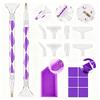 2Pcs Rhinestone Picker Handle, Dual-Ended Rhinestones Applicator Dotting Tools Pen with 12 Upgraded Plastic Replacement Tips