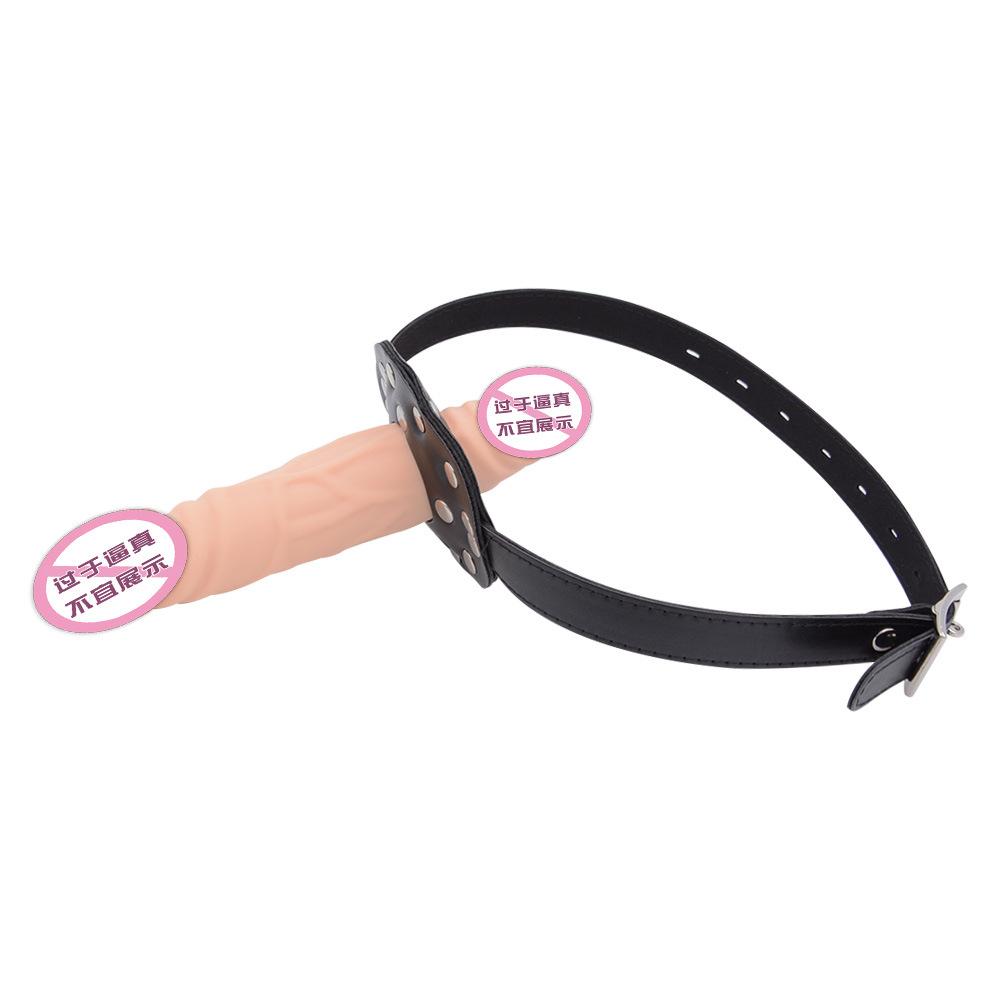 SM Двуглавый Силиконовый Дилдо Шариковый Кляп Глубокая Глотка Пенис Рот Шарик Пары Сексуальный Секс Продукт Гей Женщина Рабыня Обучение