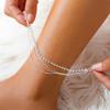 Personalized Multi-layer Bead Chain Zircon Anklet Ladies Beach Anklet Jewelry