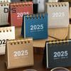 2025 Mini Desk Calendar Standing Flip Desktop Calendar Daily Scheduler for Planning Organizing Home School Office Table Decoration