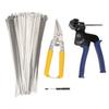 Металлический инструмент для стяжки кабеля из нержавеющей стали, прочный, регулируемый, режущий инструмент для стяжки, набор с