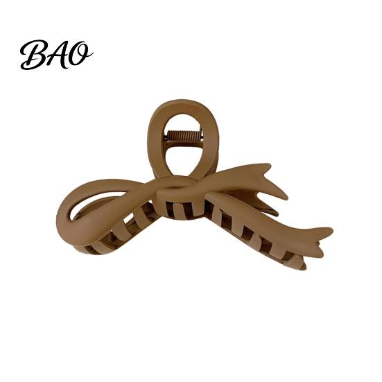 Double-ring Bow Hair Clip Back Head Claw, Widened Lengthened Anti-Slip Teeth Clip, Bowknot Long Claw Design Shower for Thick Strong Hold with