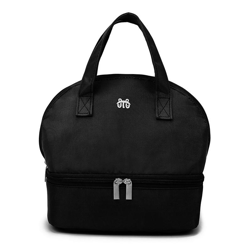 1 шт. двухэтажные водонепроницаемые холщовые сумки для обеда для женщин, портативная сумка-тоут с термоизоляцией, ланч-бокс