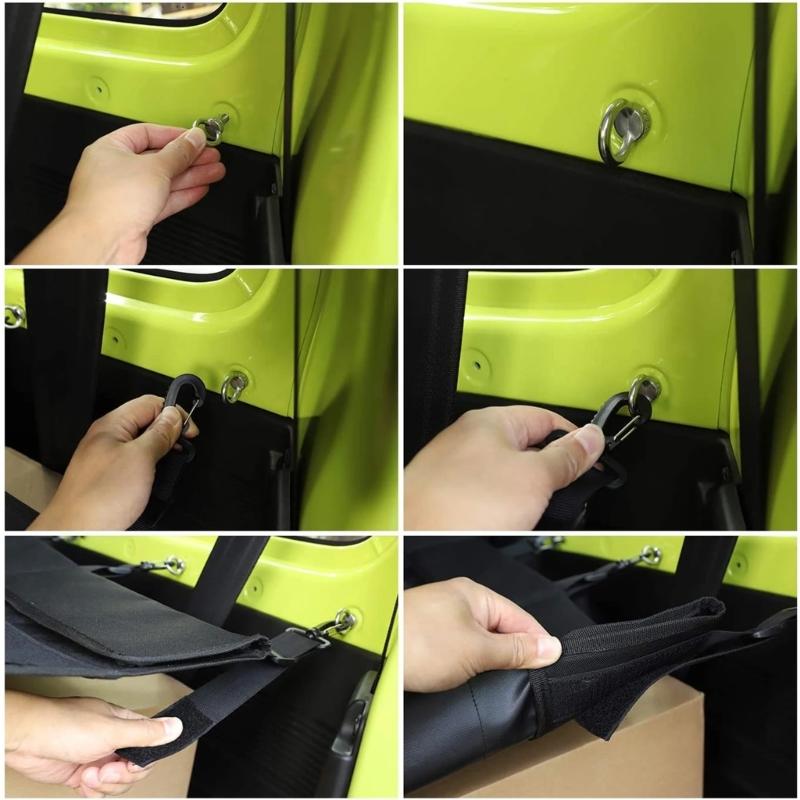 Для Jimny JB64 JB74 Задняя крышка багажника Полка для груза Тент для груза Сетка для багажа Сумка для хранения Шторка с карманом-органайзером